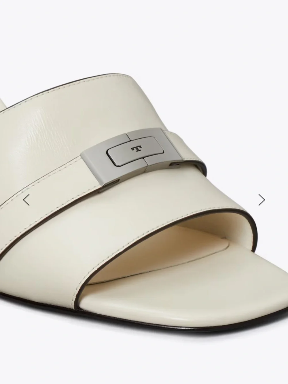 New in box Tory Burch light cream mule Size 10